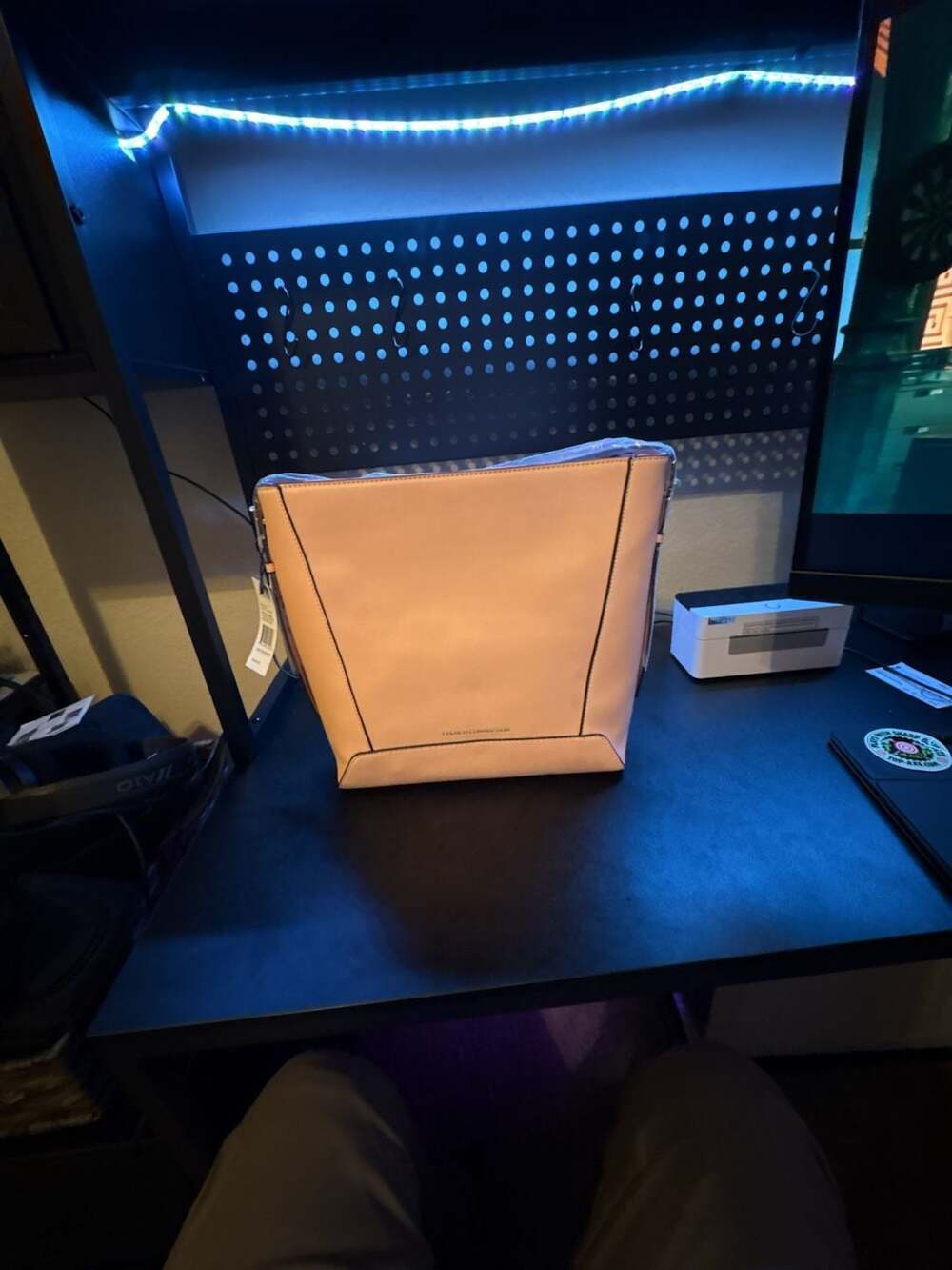 French Connection Olympia Bucket Shoulder Bag Mellow Peach